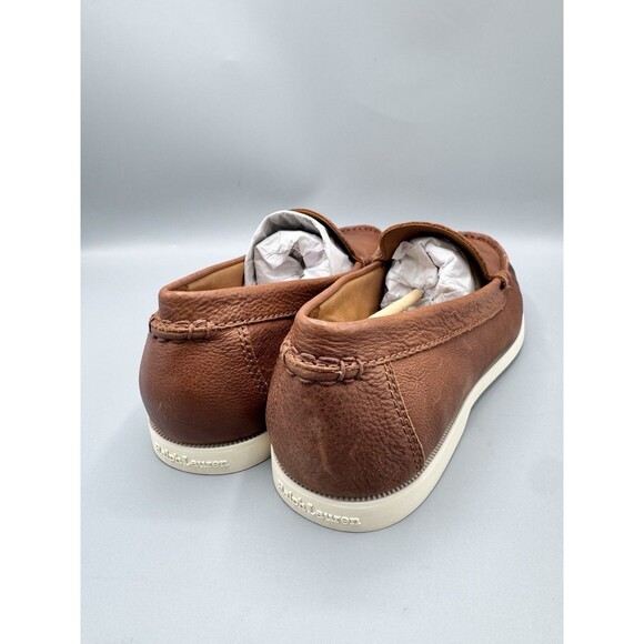 Polo Ralph Lauren Men\'s Merton Leather Venetian Loafers, Tan, Size 9 D main image 5